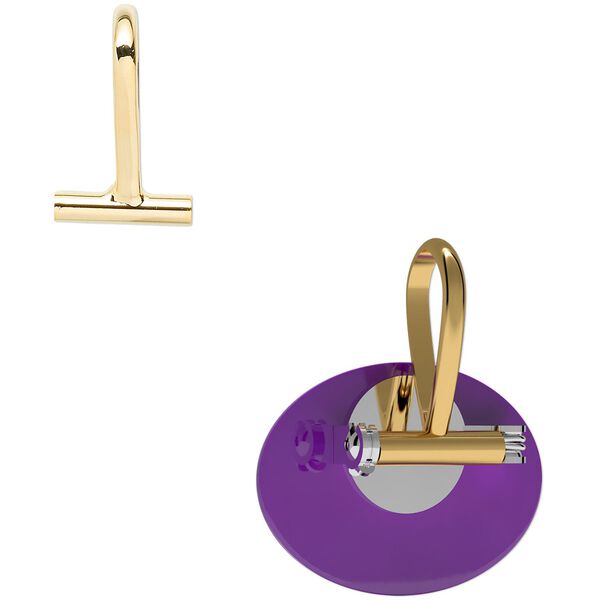 Brooch converter, horizontal, gold-plated brass, 21x13.5mm. Sold individually. image number 0