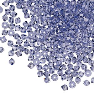 Bead 48pk tanzanite, Preciosa Czech crystal 3mm bicone