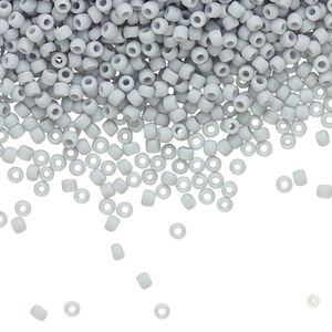 Seed bead, TOHO BEADS&reg;, glass, pkg/7.5g, #11 round, opaque frosted grey (TR-11-53F).