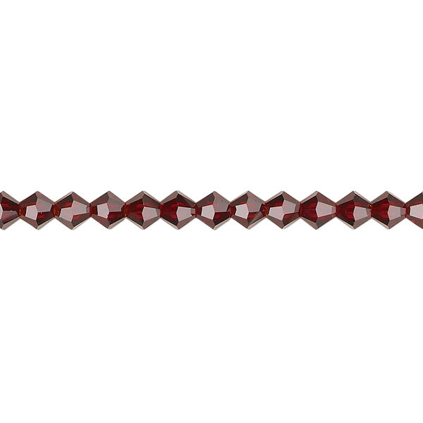 Bead 1pkg48 vivid Siam, Preciosa Czech crystal, 4mm bicone image number 0