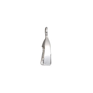 Bail, ice-pick, sterling silver, 13x5mm smooth, 5mm grip length. Sold individually.