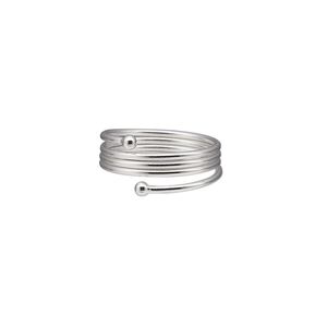 Ring, sterling silver, 5-8mm wire spring, adjustable. Sold individually.