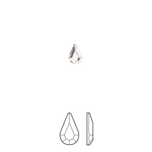 Flat back 720pk crystal foil back, Preciosa Czech crystal rhinestone 6x3.6mm pear