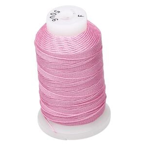 Thread, Purely Silk&trade;, strawberry pink, size F. Sold per 140-yard spool.
