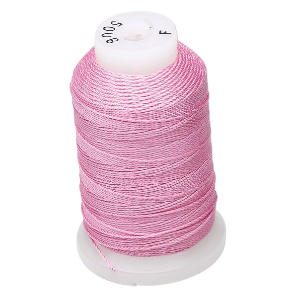Thread, Purely Silk&trade;, strawberry pink, size F. Sold per 140-yard spool. image number 0