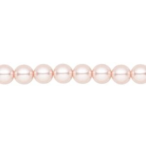 Pearl 25pk rosaline, Preciosa Czech crystal 6mm round