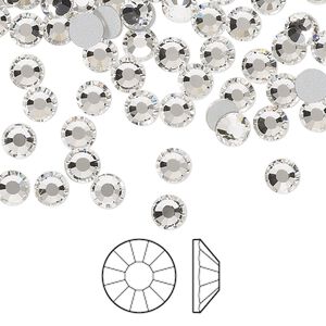 Flat back 144pk crystal foil back, Preciosa Viva 12&reg; Czech crystal rhinestone 4.6-4.8mm chaton rose round SS20