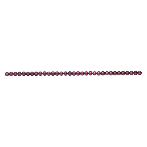 Freshwater pearl 1pkg1, semi-round, 15 inch dark wine 6-7mm cultured image number 1