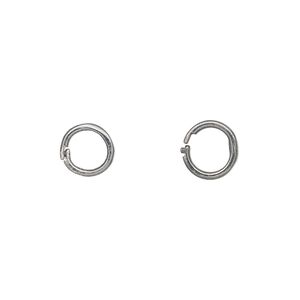 Loop Lock&trade;, JBB Findings, gunmetal-plated brass, 8mm smooth round. Sold per pkg of 4.