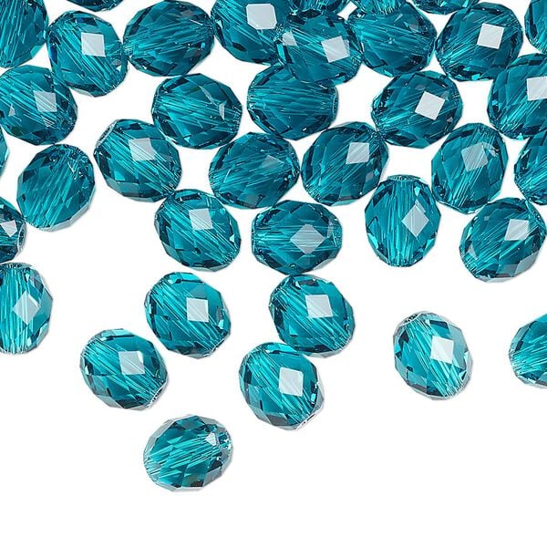 Bead 288pk blue zircon, Swarovski&reg; 7x6mm olive briolette 5044 image number 0