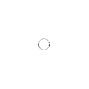 Jump ring 1pkg50 sterling silver, 6mm soldered closed round, 22 gauge / 4.7mm inside diameter