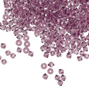 Bead 1440pk amethyst, Preciosa Czech crystal 3mm bicone