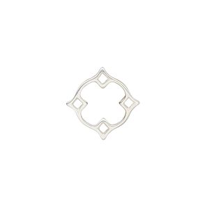 Component, Amoracast&reg;, sterling silver, 13mm nimbus diamond. Sold individually.