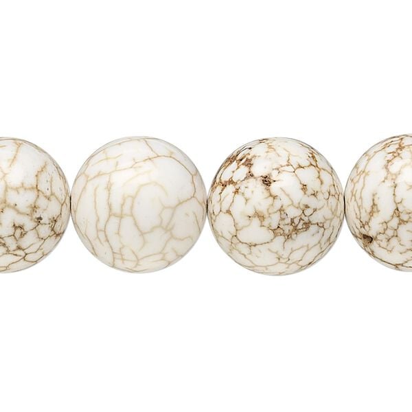 Magnesite 1pkg1, round bead 15.5-16 inch 15mm image number 0