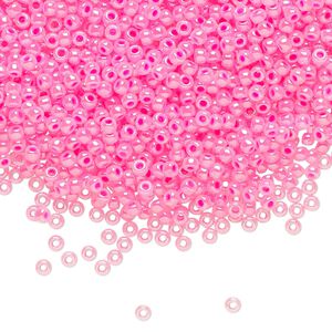 Seed bead, TOHO BEADS&reg;, glass, pkg/250g, #11 round, opaque ceylon hot pink (TR-11-910).