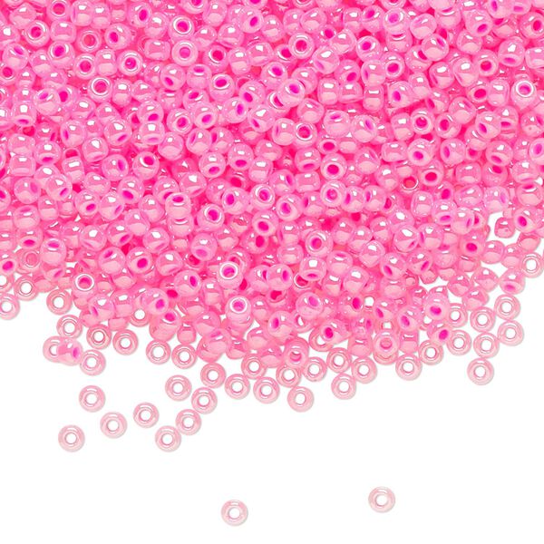 Seed bead, TOHO BEADS&reg;, glass, pkg/250g, #11 round, opaque ceylon hot pink (TR-11-910). image number 0