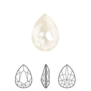 Fancy stone 1pk crystal linen ignite, Crystal Passions&reg; 18x13mm pear 4320