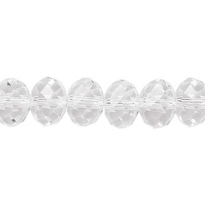 Bead 1pk 48 facets clear, Celestial Crystal&reg; 10x8mm rondelle 15.5-16 inch