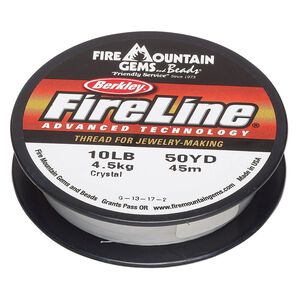 Thread, Berkley&reg; FireLine&reg;, gel-spun polyethylene, crystal, 0.2mm diameter 4-fiber braid, 10-pound test. Sold per 50-yard spool.