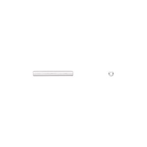 Bead 1pkg20 sterling silver, 12x1mm tube