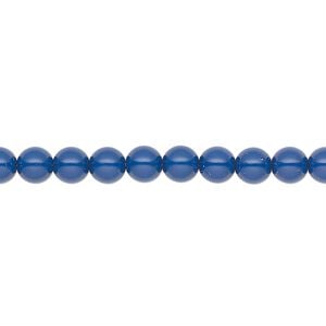 Pearl 500pk navy blue, Preciosa Czech crystal 5mm round