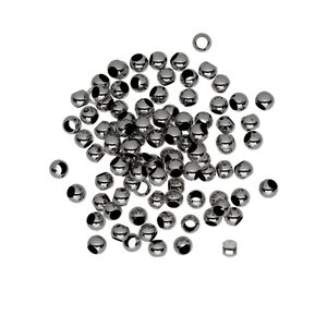 Bead 1pkg500 gunmetal-plated, 2.5mm micro round, brass