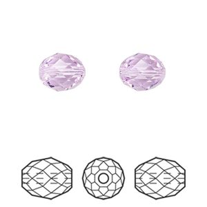 Bead 2pk violet, Crystal Passions&reg; 9.5x8mm olive briolette 5044