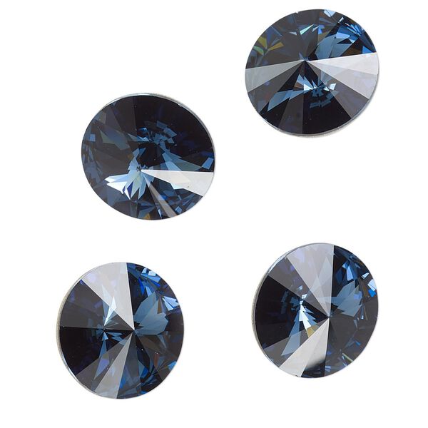 Chaton 144pk Montana foil back, Swarovski&reg; 14mm rivoli 1122 image number 0