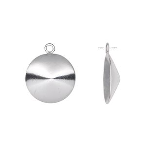 Drop, Almost Instant Jewelry&reg;, sterling silver, 16mm round with 16mm rivoli setting. Sold individually.