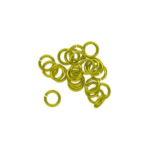 Jump ring 1pkg25 niobium, 5mm round, 20 gauge / 3.4mm inside diameter / yellow