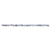Mother-of-pearl shell 1pkg1, flat oval bead 15 inch blue steel 13x8mm-14x9mm image number 1
