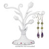 Display, "pewter" (zinc-based alloy) and glass rhinestones, white / pink / clear, 4 x 4 x 2-1/4 inch 3-rose design. Sold individually. image number 1