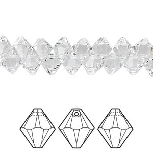 Drop 144pk crystal, Crystal Passions&reg; 6mm pendant bicone 6328