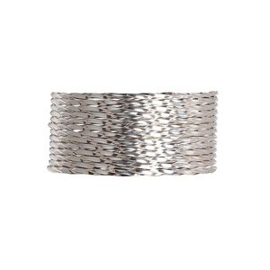 Wire, sterling silver, dead-soft, twisted square, 20 gauge. Sold per pkg of 5 feet.