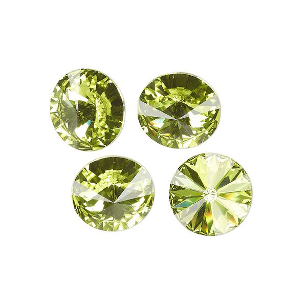 Chaton 48pk citrus green foil back, Crystal Passions&reg; 12mm rivoli 1122 image number 0