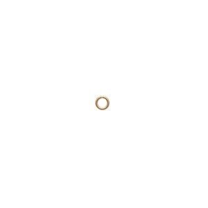 Jump ring 1pkg4 14Kt gold, 3mm round, 24 gauge / 2mm inside diameter