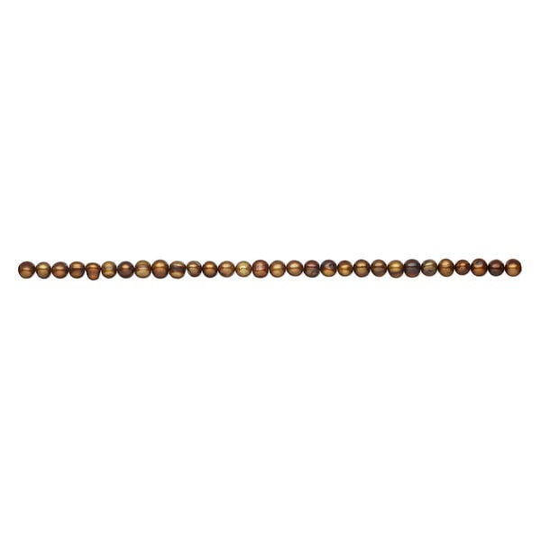Freshwater pearl 1pkg1, semi-round, 15 inch dark antique copper 7-9mm cultured image number 1