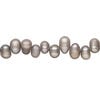 Freshwater pearl 1pkg1, top-drilled rice, 14 inch soft silver 6x5mm-9x6mm cultured image number 0