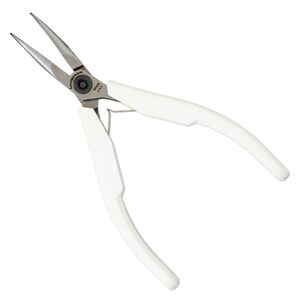Pliers Lindstrom&reg; Supreme series 1pkg1 alloyed steel, 5-1/8 inches bent-nose, white / silver (PLR-7892)