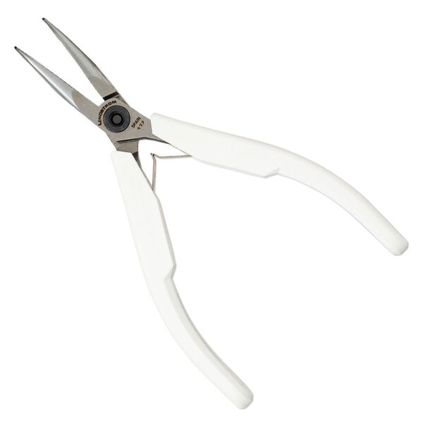 Pliers Lindstrom&reg; Supreme series 1pkg1 alloyed steel, 5-1/8 inches bent-nose, white / silver (PLR-7892) image number 0
