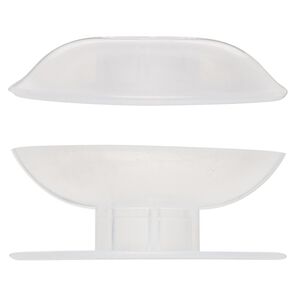 Huggy Spool&reg;, soft plastic, clear, 2-1/2 inch round with 3/4 inch hole. Sold per pkg of 4.