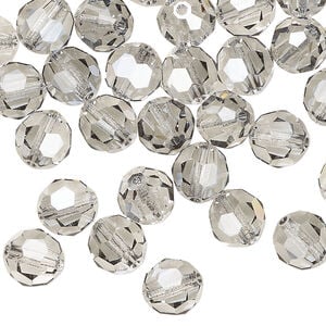 Bead 1pkg12 crystal urban grey, Crystal Passions&reg; 8mm round 5000