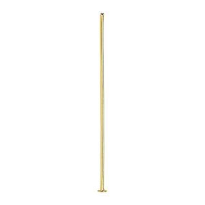 Head pin 1pkg500 gold-plated, 1.5 inch, 21 gauge brass