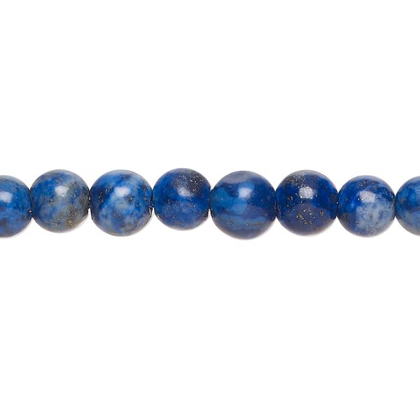 Lapis lazuli 1pkg1, round bead 15 inch 6-8mm image number 0