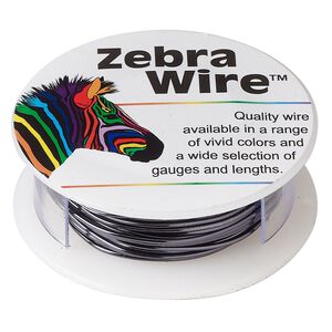 Wire, Zebra Wire&trade;, color-coated copper, midnight blue, round, 18 gauge. Sold per 10-yard spool.
