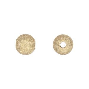 Bead, gold-plated brass, 10mm stardust round. Sold per pkg of 10.