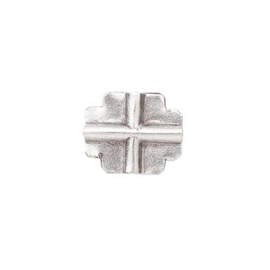 Bead 1pkg1 sterling silver, 17x14mm flat cross, antiqued Hill Tribes