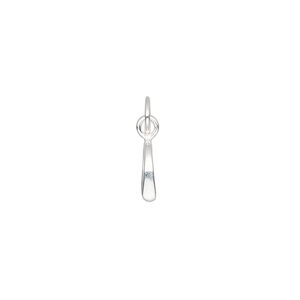 Bail, ice-pick, sterling silver, 16.5x2mm with6.5 grip length and soldered jumpring. Sold individually.