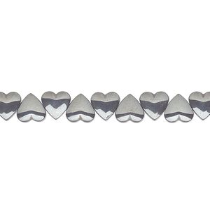 Hemalyke&trade; 1pkg1, side-drilled heart bead 15.5-16 inch 6mm