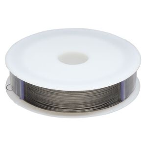 Beading wire, Tigertail&trade;, nylon-coated stainless steel, clear, 7 strand, 0.012-inch diameter. Sold per 300-foot spool.